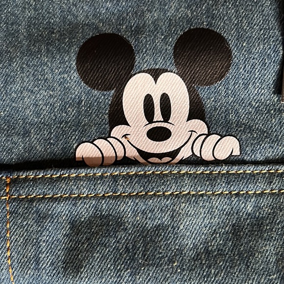 Levi’s X Disney Mickey Mouse Back Pocket Red Handled Tote Bag - Picture 5 of 15